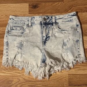 Altar'd State Light Wash Distressed Jean Shorts